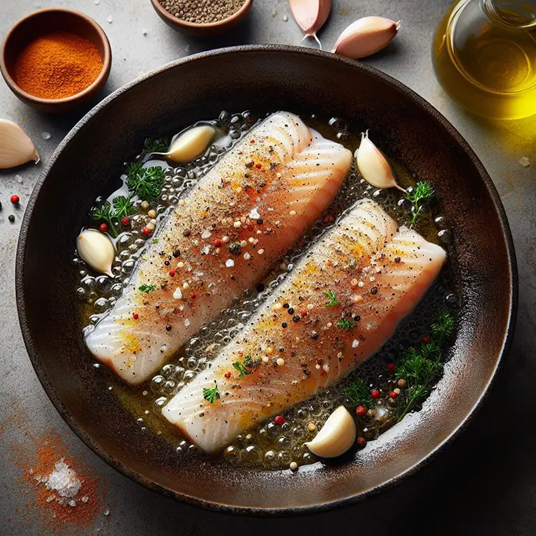 pescado con pimienta negra a la sartén