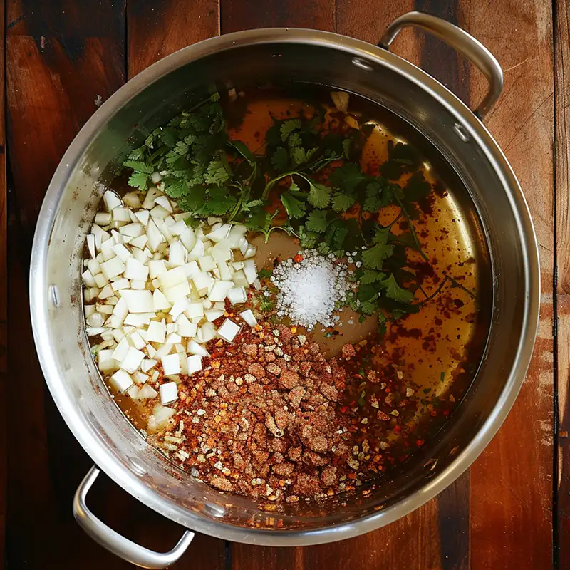 empezando receta sancocho