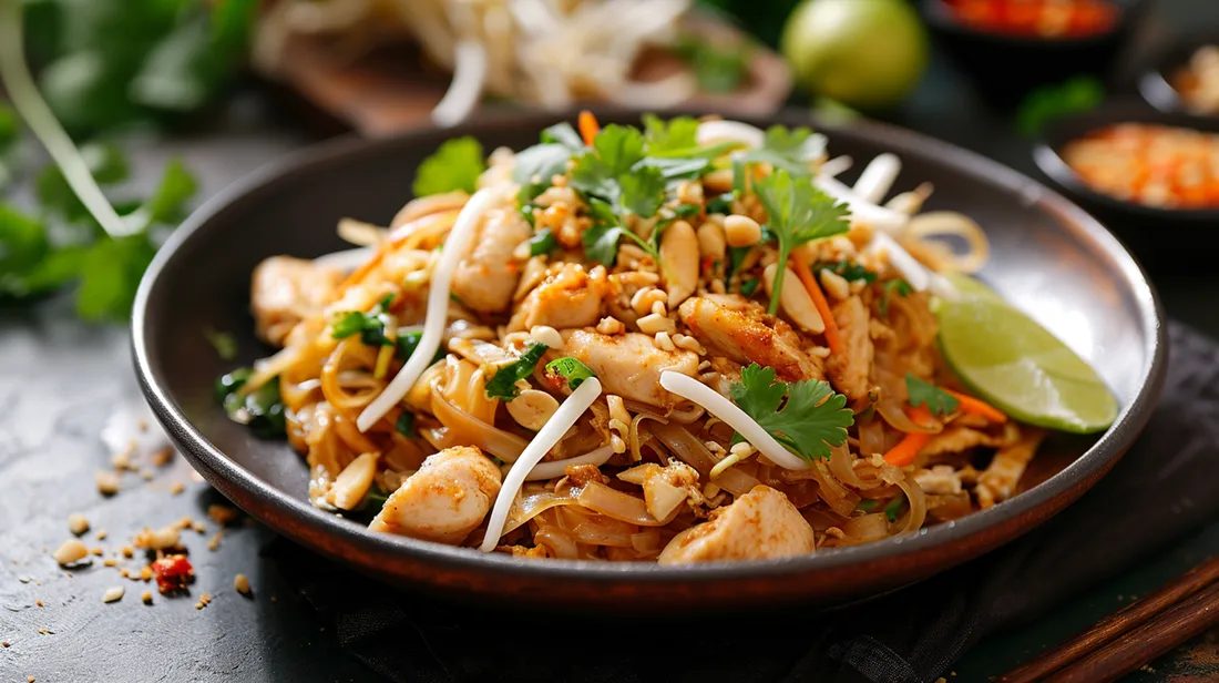 receta pad thai de pollo con salsa de tamarindo 2