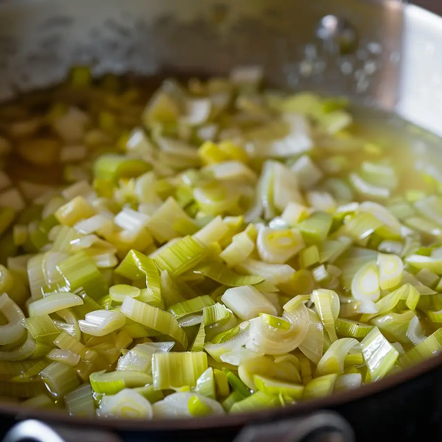 mantequilla con puerros