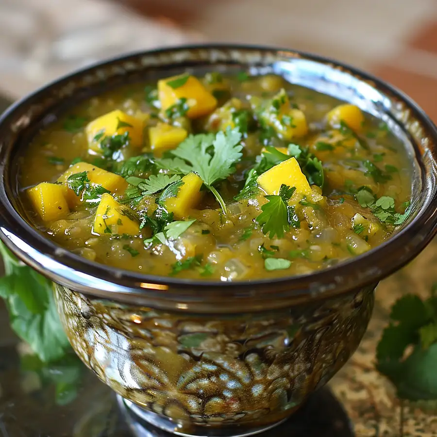 salsa de mango y cilantro