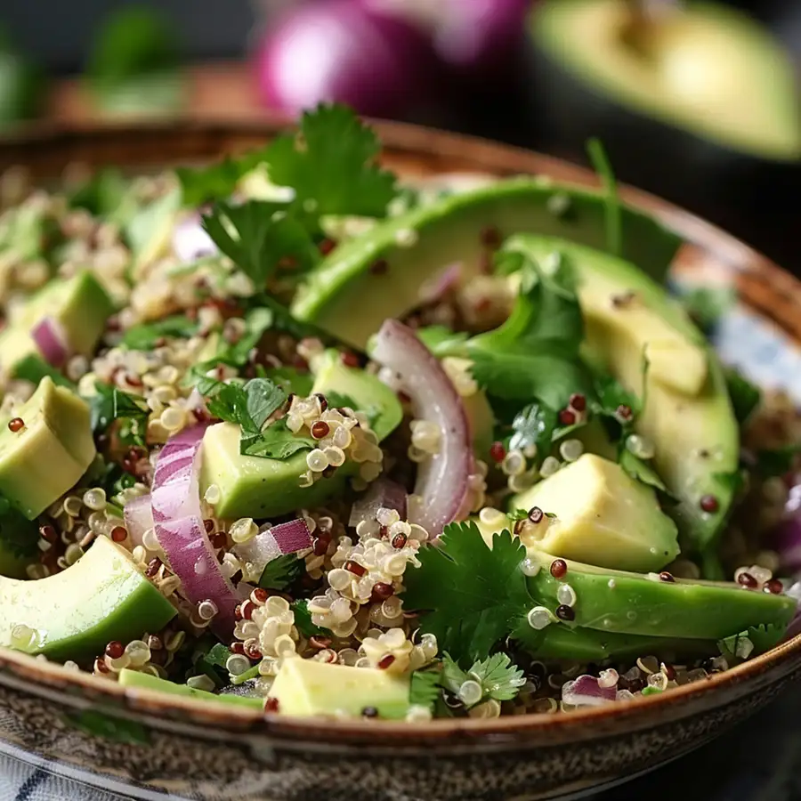ensalada de quinoa y aguacate
