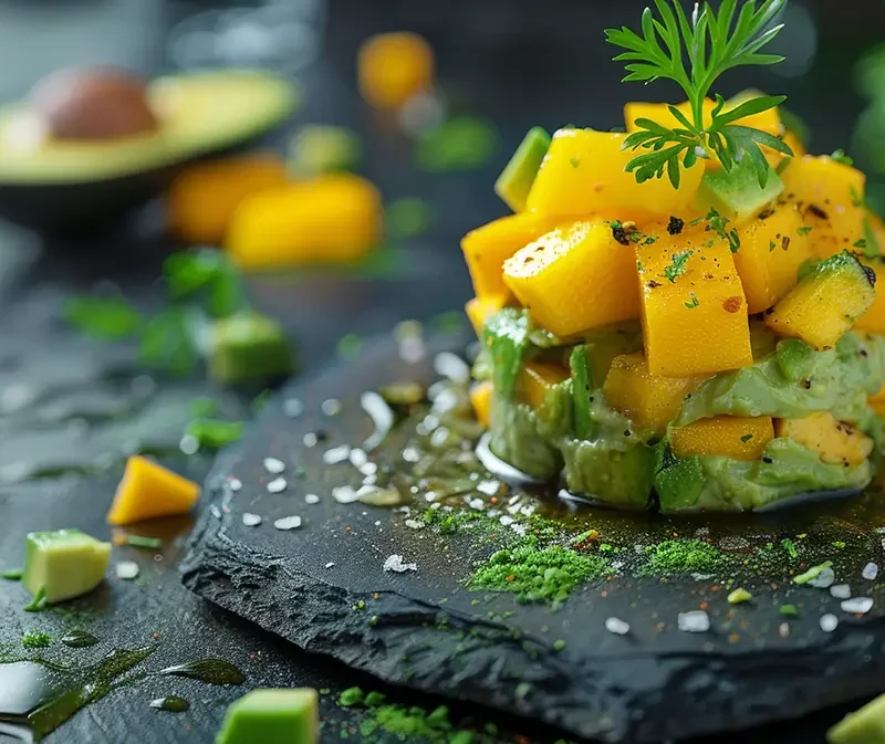 tartar de aguacate y mango