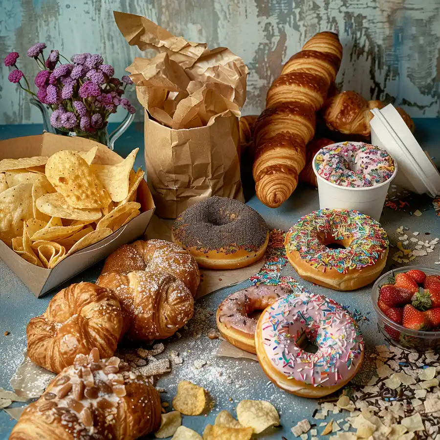 comida procesada donuts pastas etc