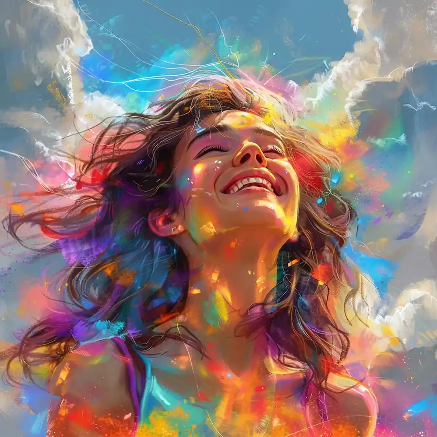 contenta por la vida