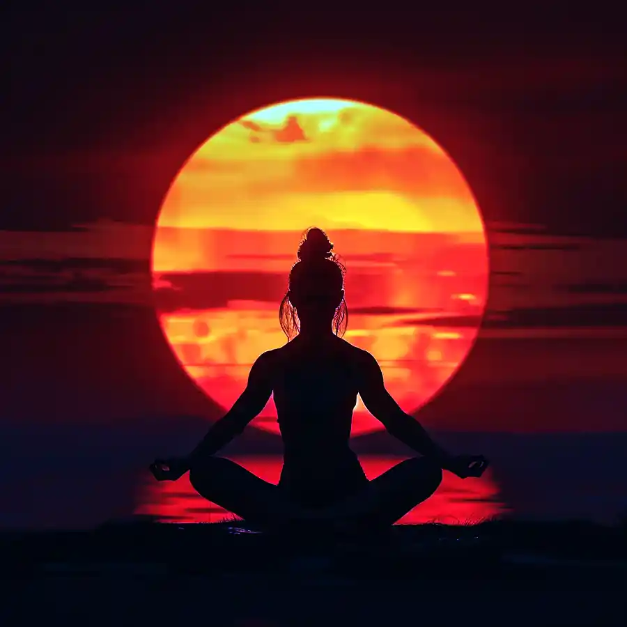 mujer haciendo yoga