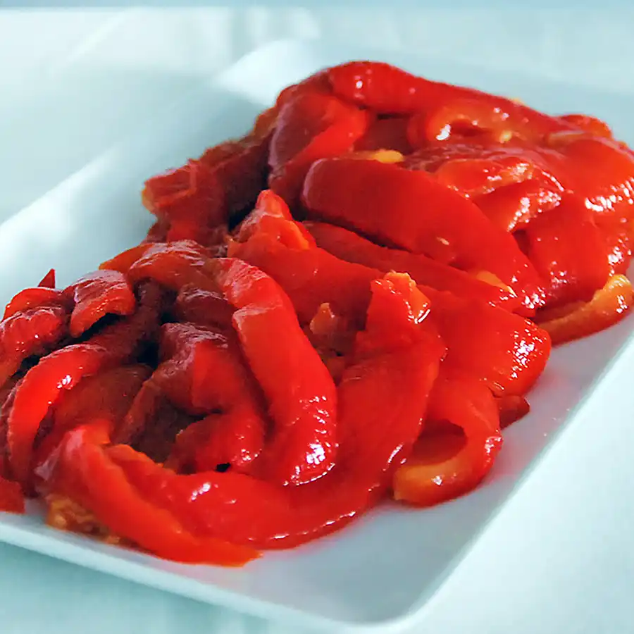 pimientos rojos pelados