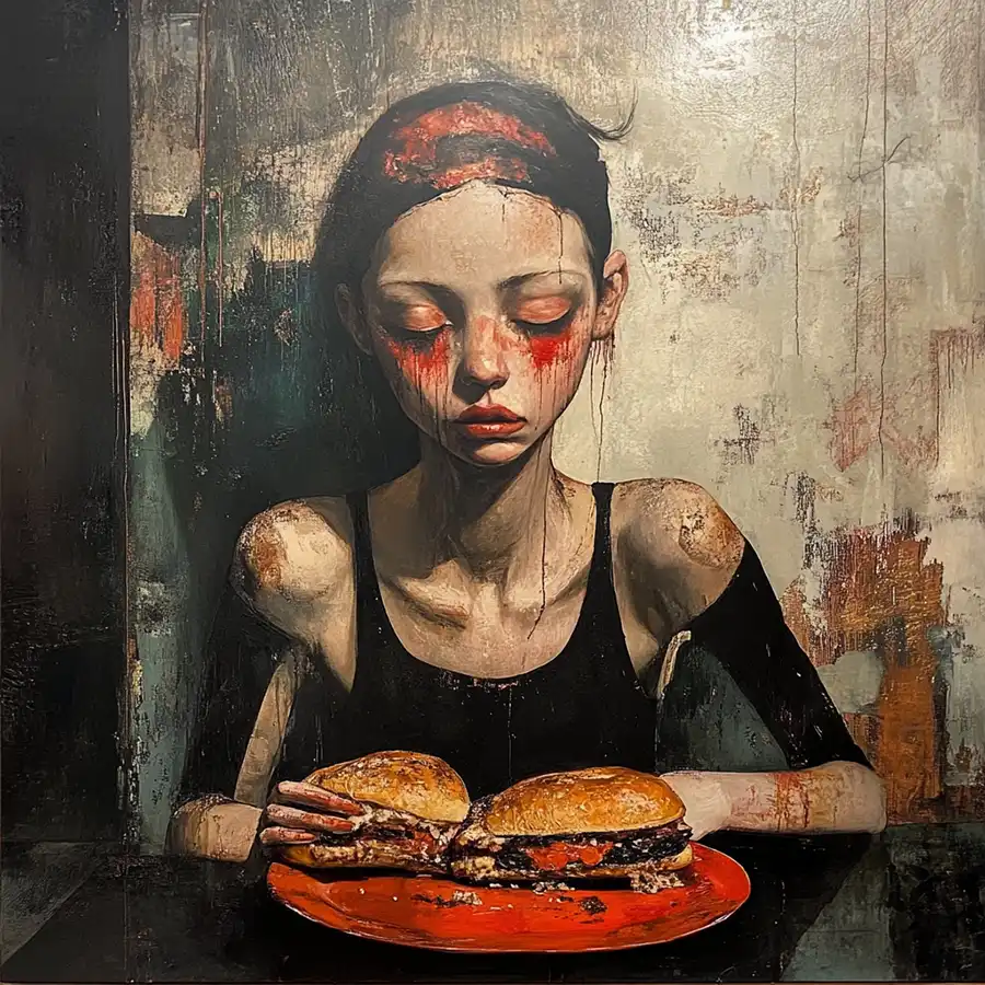 comiendo sonriendo