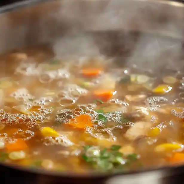 haciendo caldo ramen